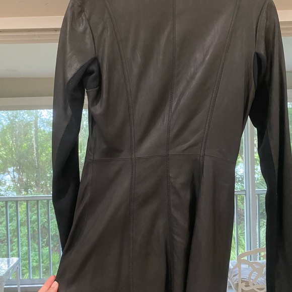 Veda featherweight leather asymmetric zipper jacket - Picture 9 of 12